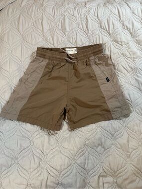 Abercrombie‎ Kids Tan Swim Trunks Boys 9/10 Pull On Shorts